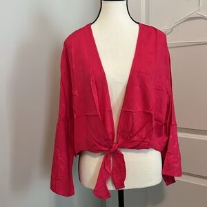 Curations Pineapple Cropped Cardigan/Cover Up